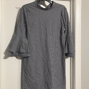 Everly navy gingham dress
